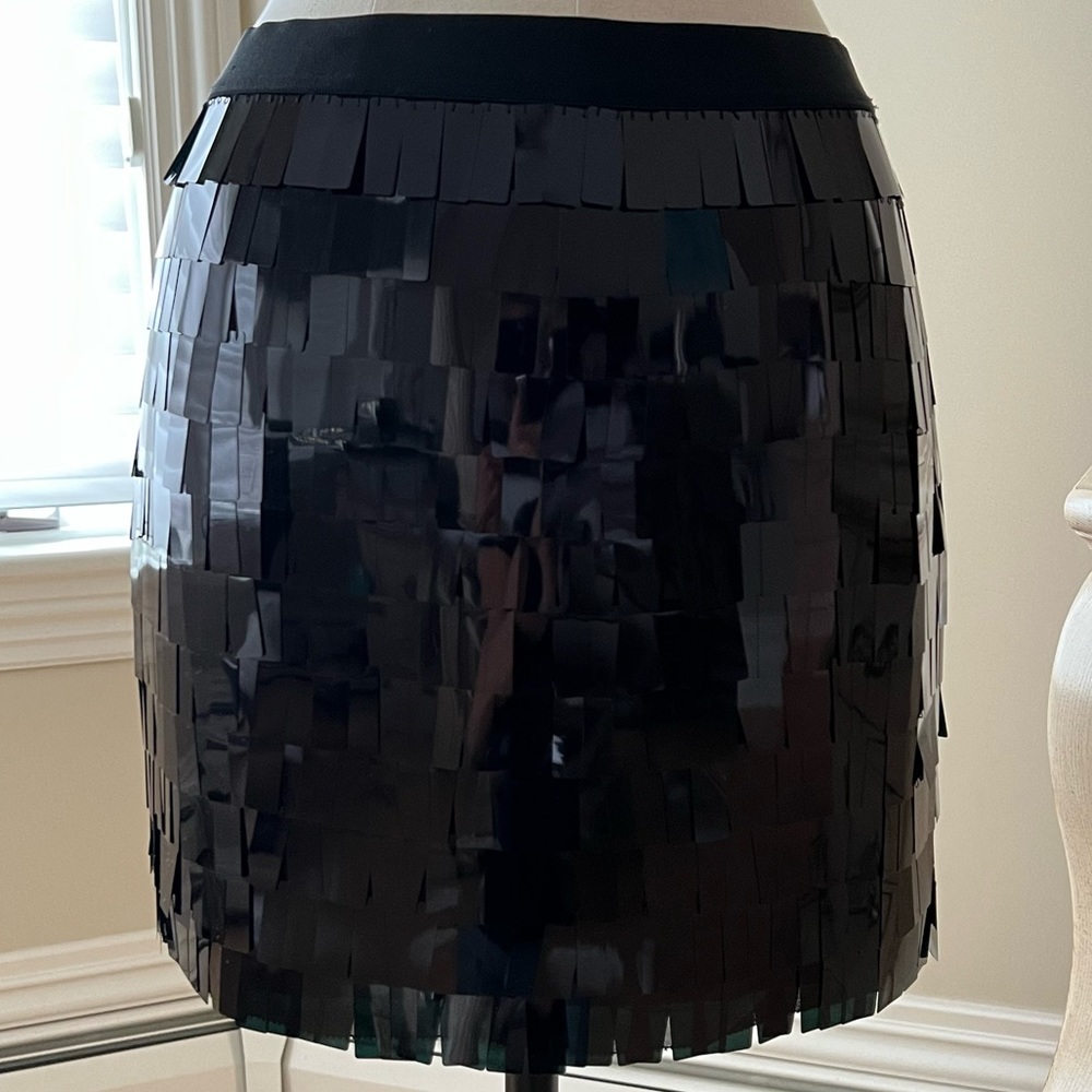 DKNY Black Rectangular Paillette Embellished Stretch Mini Skirt—NWT - Picture 8 of 14